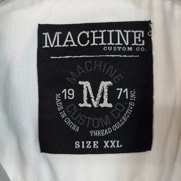 Machine Custom Co. Men's White Woven Casual Button Front Shirt - Picture 7 of 11